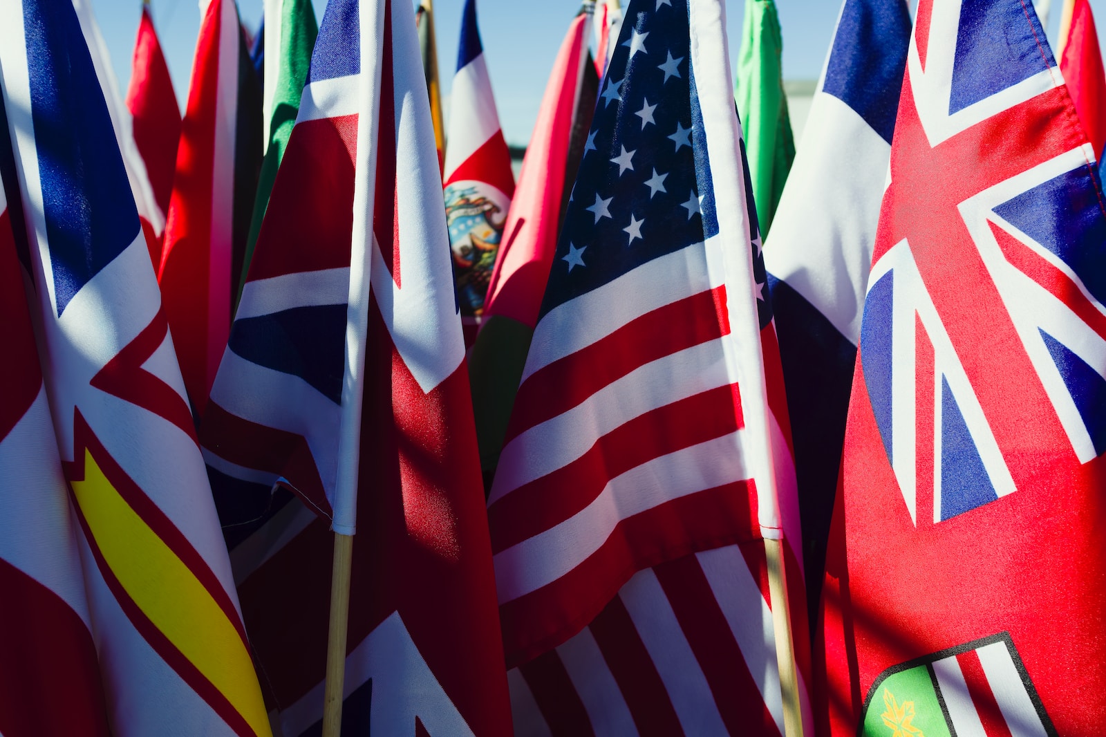 a group of flags